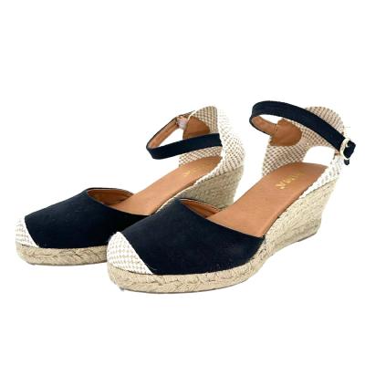 EMMA | Espadrille Noir à Talon