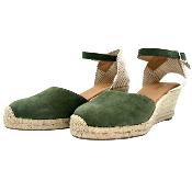 EMMA | Espadrille Kaki  talon 