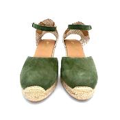 EMMA | Espadrille Kaki à talon 